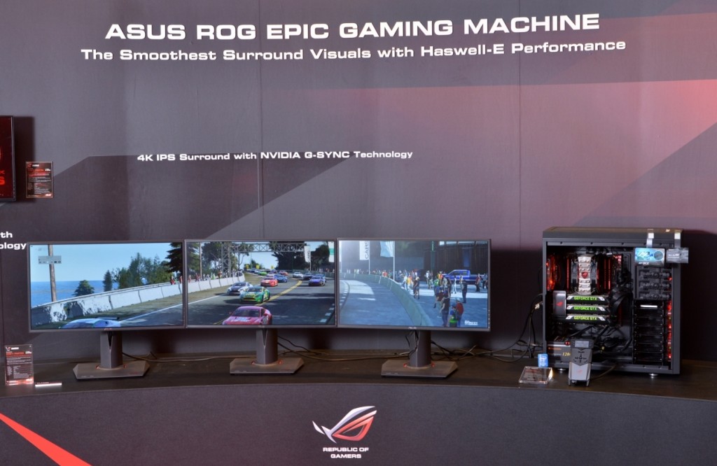 ASUS ROG PG27AQ G-sync monitor with 4K surround