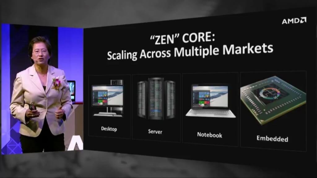 The markets Zen will target, with the desktops being part of the Summit Ridge platform.