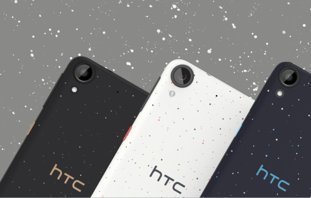 Splatter effect on HTC DESIRE mobile World congress 2016