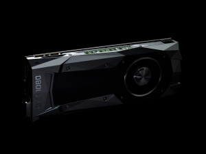 The cooler shroud of the Nvidia GeForce GTX 1080