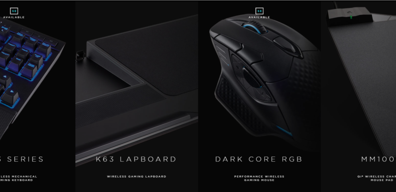 Corsair In CES 2018 | Wireless Keyboard and Mouse with Lapboard