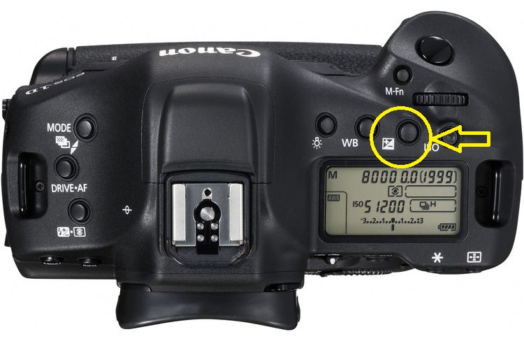 exposure compensation button